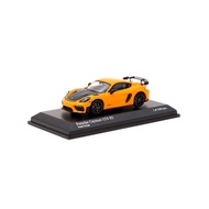 Tarmac Works x MINICHAMPS 1:64 Porsche Cayman GT4 RS Pastel Orange Diecast Scale Model Car