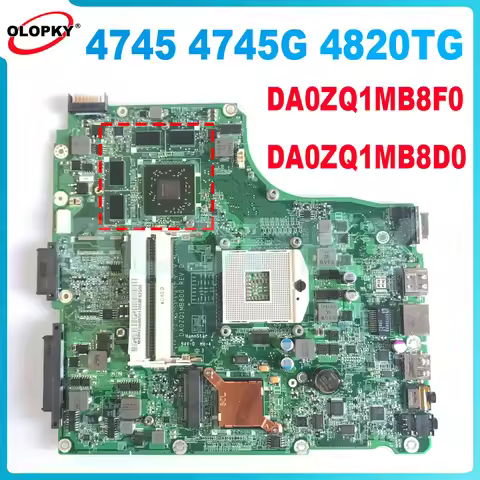 DA0ZQ1MB8F0 DA0ZQ1MB8D0 motherboard for Acer Aspire 4745 4745G 4820TG laptop motherboard MBPVL06001 