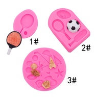 New Style Ball Silicone Mold Table Tennis Football Rugby Golf DIY Epoxy Clay Soft Pottery Mold