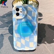 For Case Infinix Note 12 PRO 12 Turbo G96 Smart 5 7 4 6 Plus 5PRO Hot 20i 30i 8 9 20 12 30 10 11 Play 8 Lite 9 Fashion Blue Square 3D Wavy Curved Edge Silicone Full Cover