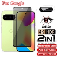 2in1 Private Tempered Glass For Google Pixel10 Pixel 10 9 8 7 6 Pro XL 9a 8a 7a 6a 5G Anti-Spy Scree
