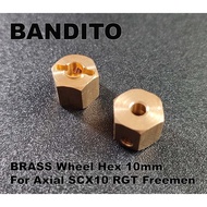 Best Selling Bandito Brass Wheel Hex 12mm For Axial SCX10 RGT Freemen SALE