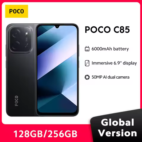 New POCO C85 Global Version Smartphone 6.9" Dot Drop display 6000mAh battery 50MP Camera 33W Helio G