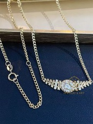 精緻設計新品💎！ Diamond Necklace！ 0.50ct + 0.18ct diamond & 18k gold Price 11500HKD  有型Art Deco復古設計鑽石頸鏈！ 大粒
