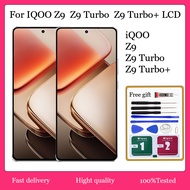 Original AMOLED For Vivo IQOO Z9 IQOO Z9 Turbo IQOO Z9 Turbo+ LCD Display Touch Screen With Frame Re