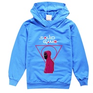 Squid Game Boys Hoodies Girls Long Sleeve Sweater Spring Leisure Hooded Sweater 8764 Autumn Kids Clothes Pure Cotton Sweatshirt