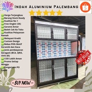 RAK PIRING 3 PINTU MINIMALIS ALUMINIUM PALEMBANG