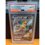 PSA 10 GEM MINT Dragonite V Alt Art 192/203 Evolving Skies 2021 Pokemon