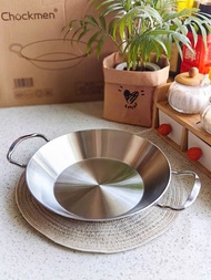 Chảo Xào Inox 18/10 Chockmen Size 20cm/24cm C66/C67 Chảo Xào Không Nắp Dùng Được Trên Mọi Bếp