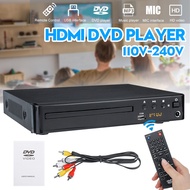 1080P DVD Player for TV with HDMI AV Output Contain HD with AV Cable Remote Control USB Input, All Region Support Home DVD Players