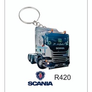 scania r420 long hauler keychain 2d
