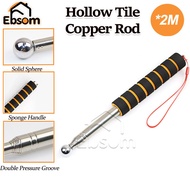 【SG】2PCS Hollow Tile Tapping Rod Extendable Tapping Rods Stainless Steel for Floor Wall Ceiling Insp