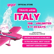 giga! Italy Travel eSIM 1GB - Unlimited | 5 - 30 Days