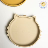 HeyKiddo : จานซิลิโคนก้นดูด จานเดี่ยว ก้นลึก 3.7ซม ขนาดกะทัดรัด เหมาะกับพื้นที่จำกัด สายBLW และบดป้อ