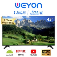 WEYON ทีวี 43 นิ้ว LED 4K UHD Android TV Wifi Smart TV 43 One