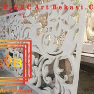 Krawangan Bunga grc Motif Daun Anggrek