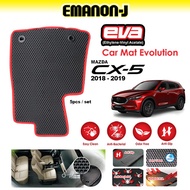 Emanon-J Eva Evolution Odor-Free Anti-Bacterial Car Floor Mat Mazda CX-5 - Red (5 Pcs)