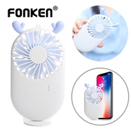 FONKEN Mini Fan Student Dormitory Office Desktop USB Rechargeable Pocket Mini Handheld Fan