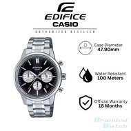 [Official 18 Months Warranty] Casio Edifice EFR-575D-1A Men's Stainless Steel Strap Chronograph Watc