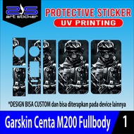 Stiker Garskin Centa M200 Abstrak Red UV Varnish Printing
