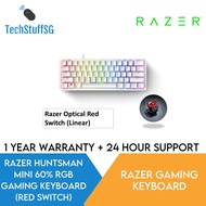Razer Huntsman Mini — Mercury Edition — 60% Optical Gaming Keyboard (Red Switch Linear Optical)