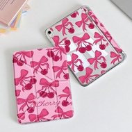 Rose Bow Cherry Dual-Sided Acrylic Crystal Protective Case, Compatible With IPad 10th Gen, IPad 10.2