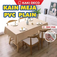 KakiDeco PVC Table Cloth Pure Color⭐Water Proof  Table Cover Kain Meja Alas Meja Makan Plastic