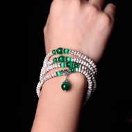 5mm natural Bodhi crystal moon bead bracelet for people with wood element