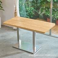 Milk Tea Shop Restaurant Table Chair Set Cafe Desert Snack Shop Table Rectangular Round Table