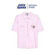 JELLY BUNNY เสื้อเชิ้ตแขนสั้นลายทางพิมพ์ลาย TOM AND JERRY รุ่น B26SGWA026