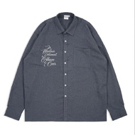 ABOVE AND OVER - ROOM FLANNEL LONG SHIRT BLUE
