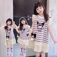 New Kuromi Girl Dress Korean Dress for Kids Girls Summer High-quality Princess Dress Sleeveless Dres