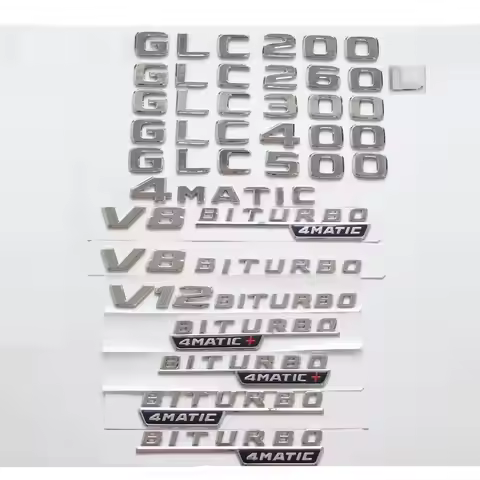 Chrome Letters GLC200 GLC220 GLC250 GLC260 GLC280 GLC300 GLC320 GLC200L GLC250L GLC260L Symbols 4MAT