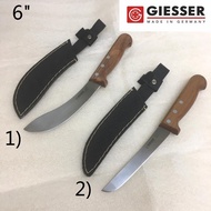 Giesser 6"Burcher Knife Skinning Knife / Broning Knife And Cover (2400 16 / 2600 15)