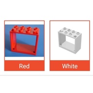 Lego Parts Window 2 x 4 x 3 - Hollow Studs