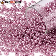 1pound 8/0 Glass Seed Beads Metallic Colours style Round Orchid 8/0 3mm Hole: 1mm 10000pcs/pound