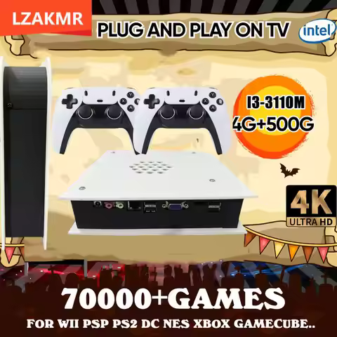 LZAKMR 60+Emulators 500GB Retro Game Console M15 Batocera 1037U 70000+Games For Wii PS2 PSP GameCube