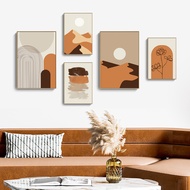 Morandi Orange Luxury Restaurant Mural