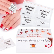 Finger Nail Polish Remover Pads. Pack of 100 Nail Polish Remover Wipes Individually Wrapped. 2 ply E