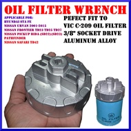 Oil Filter Wrench Fit for Vic C-209 Hyundai Santa Fe NISSAN URVAN 2001-2015 FRONTIER TD23 TD25 TD27 