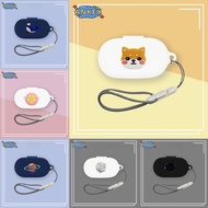 for Anker Soundcore V30i V20i Case Earphone Silicone Earbuds Green Dinosaur Lovely Soft Protective H