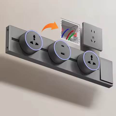 Surface-mounted Taiwan Rail 110V Socket with Switch Mobile American Standard Multi-function Strip Am