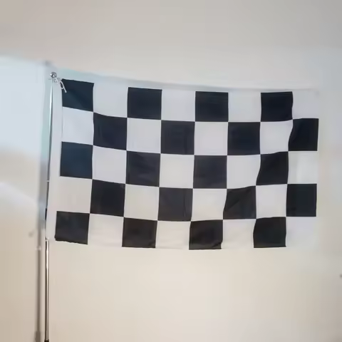 90x150cm Black White Checkered Racing Flag 3x5ft Polyester Motorsport Banner for Car Racing Events, 