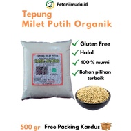 Organic White Millet Flour 500 GRAM Package Organic White Millet Seed Flour 500 GRAM Package/ White 