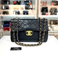 95%NEW二手CHANEL VINTAGE JUMBO SINGLE FLAP 黑色羊皮/24K鍍金扣 #香奈兒中古袋 #香榭站正品