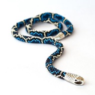 Bead crochet kit snake necklace, Kit to make beaded necklace, DIY necklace kit