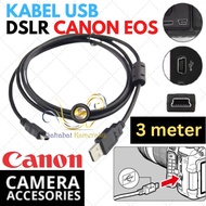 3m Mini USB Camera Data Cable 5pin Charger Cable Canon EOS DSLR 550D 600D 650D 700D 750D 760D 800D 8