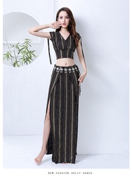 Belly Dance Costume Set Bellydance Thực hành Quần Áo Không tay Top Váy dài Oriental Dance Quần áo tr