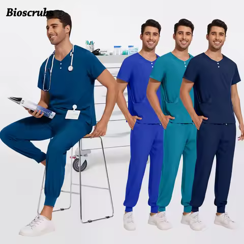 Fashion Women Doctor Surgical Gown Hospital Nurse Uniforms Beauty Dental Salon Lab Work Clothes Medi