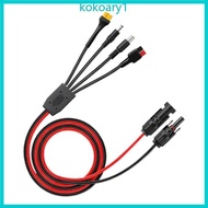 KOKO MultiInterface Solar Power Cable With DC7909 DC5521 XT60 Connector Charging Cord